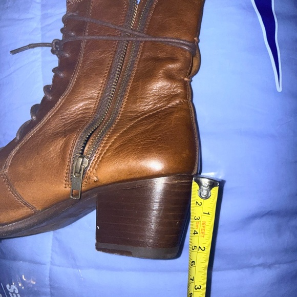 Frye Brown Lace Up Leather Boots - Picture 8 of 9